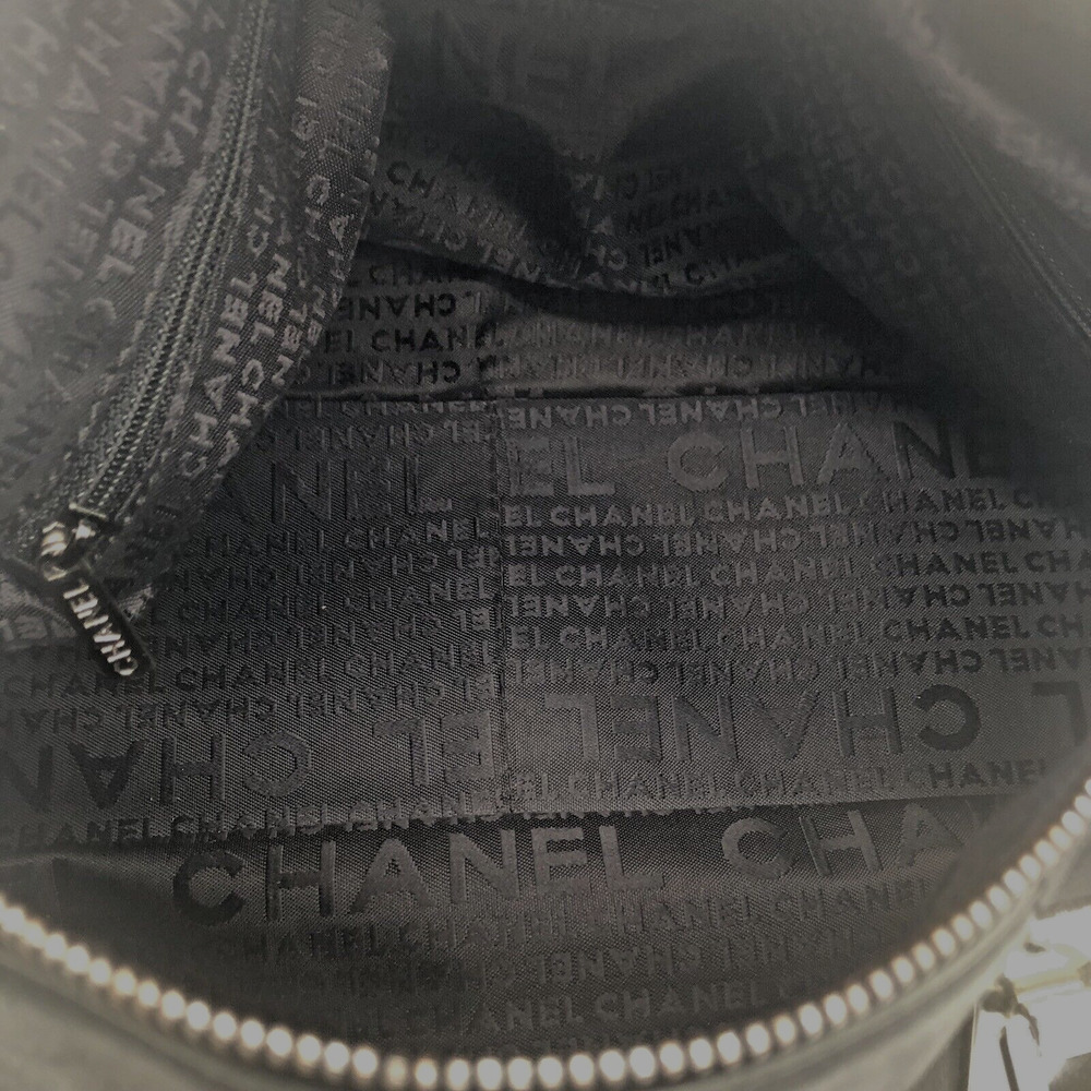 Authentic CHANEL Square Stitch CC Boston Bag Quilted Leather - Black - Large - Picture 11 of 16
